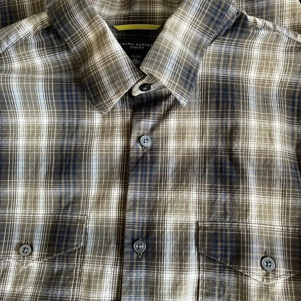 Banana Republic Slim Fit Button Down, XL 17-17 1/2